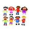8-Piece Happy Kids Hand Puppets Set - Interactive Playtime Fun-Multi Ethnic Great For Daycare And Classrooms-Perfect For Play And Learning, Foster Creativity And Laughter