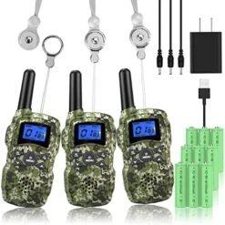 Wishouse Walkie Talkies For Kids Adult Long Range Rechargeable 3 Pack,Boy Wearable Walky Talky Set 2 Way Radio With USB Charger Battery,Camping Games Toy Birthday Xmas Gift For Girl Children Family -Folkmanis Toys Shop 511NFW2QYIL. AC 1