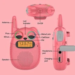 Qniglo Kids Walkie Talkies 3 Pack Rechargeable Wrist Walkie Talkies For Kids Long Range, Perfect Outdoor Kids Toys Gifts For 3+ Years Old Boys Girls For Camping Hiking Adventures -Folkmanis Toys Shop 511THlJ8l4S