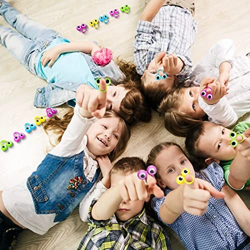 120 Pcs Eyeball Ring, Eye Finger Puppets, Wiggly Plastic Finger Eyeballs, Colorful Wiggly Eyes Rings Party Favor Toys For Classroom Reading Girls Boys Birthday Party Favors Game 8 120 Pcs Eyeball Ring, Eye Finger Puppets, Wiggly Plastic Finger Eyeballs, Colorful Wiggly Eyes Rings Party Favor Toys For Classroom Reading Girls Boys Birthday Party Favors Game - Image 6