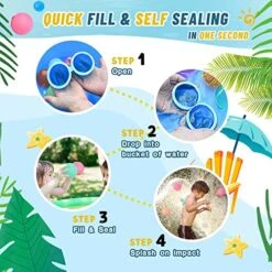 Reusable Water Bomb Balloons Magnetic Self-Sealing Water Bomb Soft Silicone Water Balls Water Games Outdoor Toys Summer Fun Party Supplie For Kids Adults With Storage Mesh Bag (18 PCS) -Folkmanis Toys Shop 511k6bTJmIL