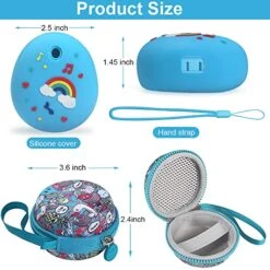 OUKNAK Carrying Case And Silicone Cover For Tamagotchi Pix, Hard EVA Case Soft Skin Storage Bag For Tamagotchi Pix Virtual Pet Machine-Blue 15 OUKNAK Carrying Case And Silicone Cover For Tamagotchi Pix, Hard EVA Case Soft Skin Storage Bag For Tamagotchi Pix Virtual Pet Machine-Blue -Folkmanis Toys Shop 511kujOYzUL