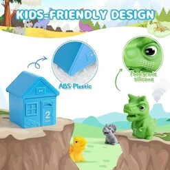 DINOTRONIC 20 Pcs Learning Toy For Toddlers 1 2 3 Year Old,Montessori Toys With Dinosaur Finger Puppets & Stacking House,Counting & Matching & Sorting Fine Motor Games,Toys For 1+ Year Old Baby 13 DINOTRONIC 20 Pcs Learning Toy For Toddlers 1 2 3 Year Old,Montessori Toys With Dinosaur Finger Puppets & Stacking House,Counting & Matching & Sorting Fine Motor Games,Toys For 1+ Year Old Baby -Folkmanis Toys Shop 511mAngLrlL