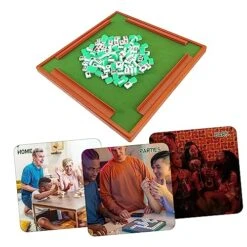 SAFIGLE 1 Set Travel Leisure Mahjong Traditional Version Game Chinese Version Mahjong Small Tiles Portable Board Travel Set Japanese Toys Mahjong Playthings Box Packing Mahjong Kit -Folkmanis Toys Shop 511mQ1BaLQL