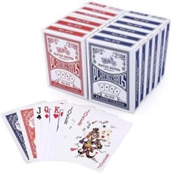 LotFancy Playing Cards, Poker Size Standard Index, 12 Decks Of Cards, For Blackjack, Euchre, Canasta Card Game, Casino Grade, Blue Or Red -Folkmanis Toys Shop 511uTwbvE2L. AC