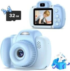 Goopow Mini Kids Camera Toys For 3 4 5 6 7 8 Year Old Girls Boys, Toddler Children Digital Video Camcorder Camera, Best Chritmas Birthday Festival Gift For Kids - 32G SD Card Included -Folkmanis Toys Shop 511uwCUm5wL. AC