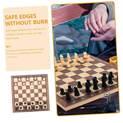 Ibasenice 2 Sets Chess Set Magnetic Toys Magnetic Toys For Adults Kids Play Set Kids Brain Teaser Game Checkers Backgammon Board Game Set Checkers Board Game Wooden Foldable Sticker Travel 4 Ibasenice 2 Sets Chess Set Magnetic Toys Magnetic Toys For Adults Kids Play Set Kids Brain Teaser Game Checkers Backgammon Board Game Set Checkers Board Game Wooden Foldable Sticker Travel - Image 2