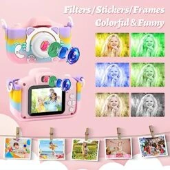 Milerong Kids Camera For Girls Age 4 5 6 7 8 9 10 11 12 Kids Toys Digital Camera Christmas Birthday Toys Gifts For Kids Toddlers Selfie Camera With 32GB SD Card【Rainbow Cat】 -Folkmanis Toys Shop 511yz6OR9ZL