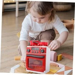 SAFIGLE 1 Set Simulation Stove Childrens Toys Puzzle Toys Glow Toys Children Educational Toy Play Oven Educational Stove Plaything Plastic Red Kitchen Stove Game Toy Cooking Toy Stove Toy -Folkmanis Toys Shop 5122R5aELXL