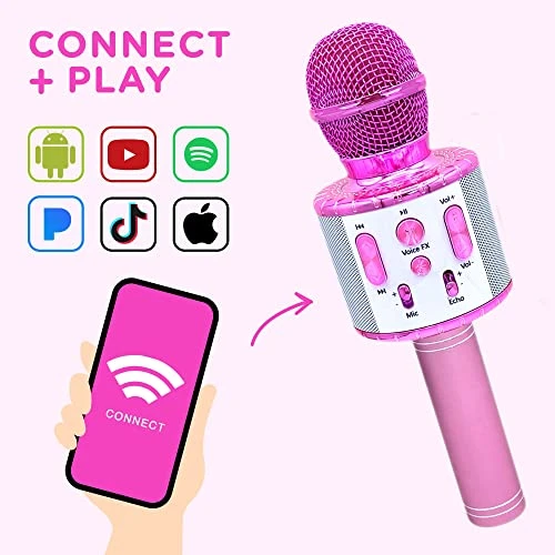 Move2Play, Kids Karaoke Microphone | Personalize With Jewel Stickers | Birthday Gift For Girls, Boys & Toddlers | Girls Toy Ages 3, 4-5, 6, 7, 8+ Years Old 4 Move2Play, Kids Karaoke Microphone | Personalize With Jewel Stickers | Birthday Gift For Girls, Boys & Toddlers | Girls Toy Ages 3, 4-5, 6, 7, 8+ Years Old - Image 2