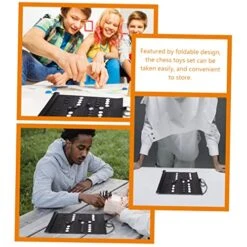 Tofficu 5 Sets Travel Backgammon Strategic Board Game Toys Educational Plaything Chess Toys For Kids Black Pu Leather Checkerboard Funny Chess Toys For Kids Small Table Chess Toys -Folkmanis Toys Shop 512BHr4FXEL