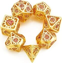 Dragon Scale Metal DND Dice Set Of 7 Pieces Polyhedron Steampunk Design D&D Dice Set With Gift Metal Box And Numbers For Dungeons & Dragons RPG Role Playing And Pathfinder Dice Games（Navy Blue -Folkmanis Toys Shop 512CNCA XuS. AC
