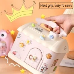 Cottage Piggy Bank With Key, Large House Money Coin Bank Box, ATM Gift To Saving Money (Pink) 15 Cottage Piggy Bank With Key, Large House Money Coin Bank Box, ATM Gift To Saving Money (Pink) -Folkmanis Toys Shop 512N0YFsldL