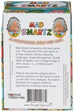 MAD SMARTZ: An Interpersonal Skills Card Game For Anger & Emotion Management, Empathy, And Social Skills; Top Educational Learning Resource For Kids & Adults; Fun For School And Therapy; CBT 10 MAD SMARTZ: An Interpersonal Skills Card Game For Anger & Emotion Management, Empathy, And Social Skills; Top Educational Learning Resource For Kids & Adults; Fun For School And Therapy; CBT -Folkmanis Toys Shop 512TD6o9Y3L