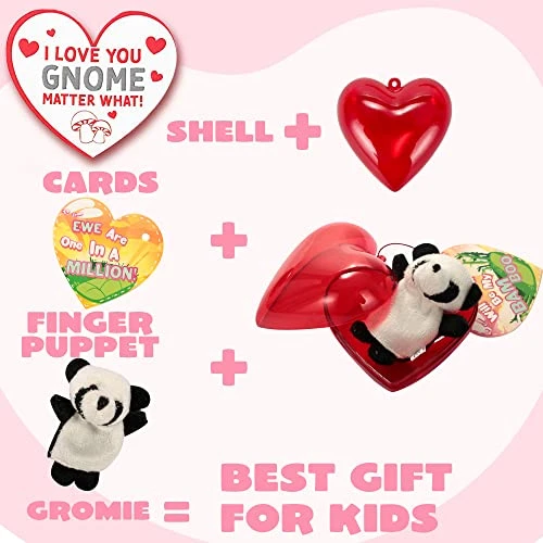 JOYIN 28 Packs Valentines Day Prefilled Hearts With Plush Animal Finger Puppet And Valentins Card For Kids Valentine Classroom Exchange, Valentine Party Favors, Gift Exchange, Game Prizes 5 JOYIN 28 Packs Valentines Day Prefilled Hearts With Plush Animal Finger Puppet And Valentins Card For Kids Valentine Classroom Exchange, Valentine Party Favors, Gift Exchange, Game Prizes - Image 3