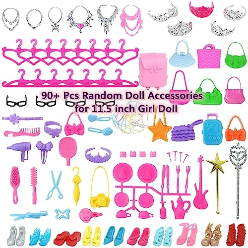 BJDBUS 106 Pcs Doll Wardrobe With Clothes And Accessories Set For 11.5 Inch Girl Doll, Storage Closet Wedding Gown Fashion Dresses Skirts Tops Pants Outfits Bikini Swimsuits Hangers Shoes Other Stuff 8 BJDBUS 106 Pcs Doll Wardrobe With Clothes And Accessories Set For 11.5 Inch Girl Doll, Storage Closet Wedding Gown Fashion Dresses Skirts Tops Pants Outfits Bikini Swimsuits Hangers Shoes Other Stuff - Image 6