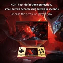 2021 Upgraded Opening Linux Tony System Handheld Game Console , Retro Game Console With 64G TF Card Built In 2500 Classic Games, Portable Video Game Console Of 3 Inch IPS Screen (Red)