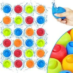 Water Balloons Reusable Outdoor Water Toys, Summer Fun For 7 8 9 10 Years Old Kids Outside Water Balls Toys, Water Games Self Sealing Quick Fill Water Balloons For Backyard For Swimming Pool - (6PCS) -Folkmanis Toys Shop 512hgIHzLL. AC