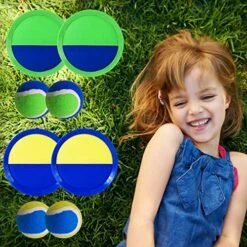 PULEEBO Catch Ball Game For Kids-Beach Toys Backyard Lawn Toss And Catch Games -Upgraded Version Throw Sticky Balls And Catch Game Toys For Kids Boys Girls Adults Family Outside Gifts -Folkmanis Toys Shop 512l3GkLiJL