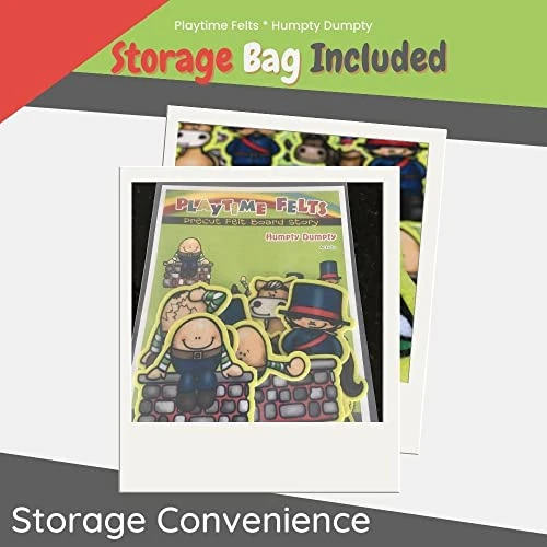 Humpty Dumpty Nursery Rhyme Felt Figures | 8 Adorable Felt Board Pieces For Flannel Board. Perfect For Toddlers, Preschool And Kindergarten - Reusable Felt Board Stories 5 Humpty Dumpty Nursery Rhyme Felt Figures | 8 Adorable Felt Board Pieces For Flannel Board. Perfect For Toddlers, Preschool And Kindergarten - Reusable Felt Board Stories - Image 3