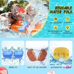 12PCS Reusable Water Balloons, Silicone Magnetic Water Balloons, Self-Sealing Refillable Water Balloons Water Balloons For Kids Adults Outside Play, Water Fight Game, Swimming Pool Party Supplies