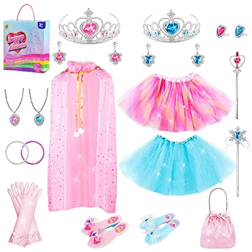 Princess Dress Up Shoes & Jewelry Boutique, Dress Up Clothes For Little Girls Pretend Play Set Toddler Princess Costume Toy Skirts, Shoes, Crowns, Cloak, Princess Accessories For Girl Age 3+ Year Old 3 Princess Dress Up Shoes & Jewelry Boutique, Dress Up Clothes For Little Girls Pretend Play Set Toddler Princess Costume Toy Skirts, Shoes, Crowns, Cloak, Princess Accessories For Girl Age 3+ Year Old