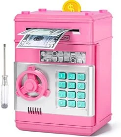 Piggy Bank For Boys Girls, Vcertcpl ATM Coin Bank Money Saving Box With Password, Kids Safe Money Jar With Auto Grab Bill Slot, Birthday Gifts Toys Bank For 6 7 8 9 10 11 12 Year Old Girls Boys -Folkmanis Toys Shop 5131FN3ll4L. AC