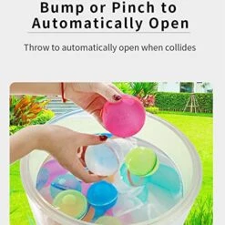 Reusable Water Balloons 24 Pack Instant Filling Self Sealing For Kids Indoor Outdoor, Refillable Magnetic Silicone Water Ball Baby Bath Toy For Summer Games Party, Pool Beach Toys For Splash Fun (24) -Folkmanis Toys Shop 5131sxd5CmL