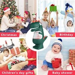 Weallbuy Dinosaur Piggy Bank Large Plastic Piggy Bank Indestructible Money Box Suitable For Decorative Money Jar For Kids Personalised Cartoon Saving Toy (Dark Green Large) -Folkmanis Toys Shop 5132da9KttL