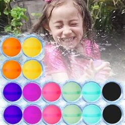 16 Pcs Refillable Water Balloons For Kid And Adult, Quick Fill Magnet Reusable Self Sealing Water Splash Bombs Balls, Reusable Fun Outdoor Toy For Water Fight Game, Swimming Pool, Summer Party -Folkmanis Toys Shop 5133aN9gML. AC
