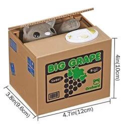 Cat Stealing Money Bank, Piggy Bank For Kids, Coin Bank For Money Saving, Automatic Stealing Money With English Speaking, Creative Gift (Grape Cat) -Folkmanis Toys Shop 5137vh7RvZL