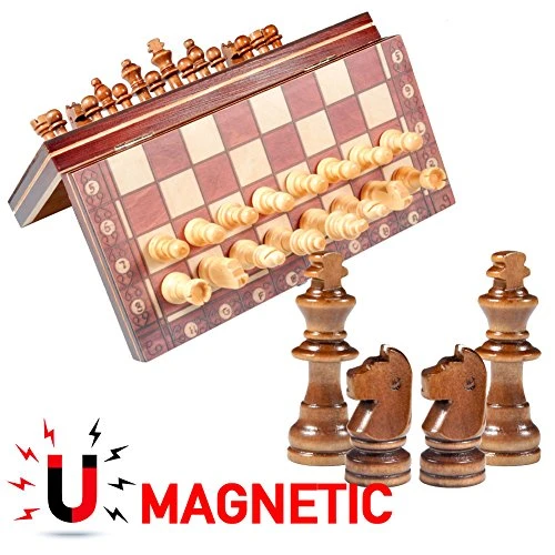 VGEBY Wooden Folding Chess Travel Magnetic Chess Set Toys For Kids And Adults Leisure Sports 6 VGEBY Wooden Folding Chess Travel Magnetic Chess Set Toys For Kids And Adults Leisure Sports - Image 4