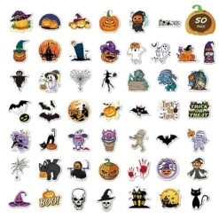 98 Pcs Halloween Party Supplies, Including 48 Halloween Slap Bracelets Bulk Slap Bands And 50 Halloween Stickers For Halloween Party Favors Supplies For Kids, Halloween Goodie Bags Stuffers For Kids -Folkmanis Toys Shop 513RCwsRTUL