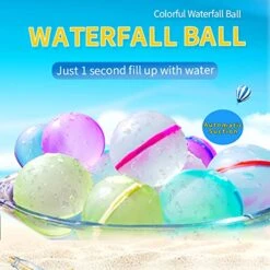 Reusable Water Balloons 24 Pack Instant Filling Self Sealing For Kids Indoor Outdoor, Refillable Magnetic Silicone Water Ball Baby Bath Toy For Summer Games Party, Pool Beach Toys For Splash Fun (24) -Folkmanis Toys Shop 513RI4tffOL