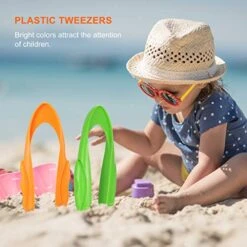 NUOBESTY Jumbo Tweezers Plastic Preschool Tweezers Color Sorting Toys Plastic Experimental Teaching Tools Develop Strength And Coordination Game For Children Toddler Kids 6pcs -Folkmanis Toys Shop 513br7h575L