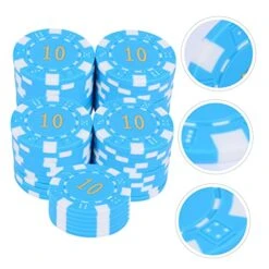 Ibasenice 50pcs Round Chips Mini Toy Plastic Coins Abs Game Tokens Bingo Counting Chip Plastic Bingo Chips Learning Counting Game Chips Mahjong Currency Chips Plastic Coin Toys Bronzing Card