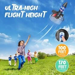 Rocket Launcher, 170 Feet Of Flight Altitude, Model Rocket Kits With Launch Set, Ultra-high Flying Rocket, Rocket Toy, Kids Outdoor Toys, Gift For Kids Ages 8-12 Children's Day Gift -Folkmanis Toys Shop 513pUPZMafL