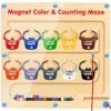 Stronger Magnet Montessori Toys,FLITI Color And Number Counting Games,Wooden Puzzle Board For Toddlers,Birthday Gifts & Fine Motor Toys For 1+ 2 3 4 5 Years Old Boys Girls