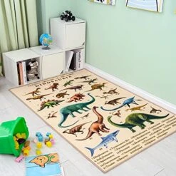 Booooom Jackson Dinosaur Rug,Kids Car Rug Car Mat For Kids Toy Cars,Kids Carpet Playmat Rug Kids Car Play Rug Play Mats For Floor -Folkmanis Toys Shop 513v6GhIeuL