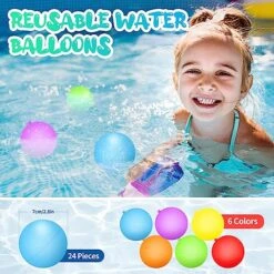 VATOS Reusable Water Balloons, 24PCS Fast Sealing & Quick Fill Water Bomb Splash Balls, Latex Free Silicone Water Splash Balloons For Kids Outdoor Water Games Outside Yard Pool Beach Summer Fun Party 17 VATOS Reusable Water Balloons, 24PCS Fast Sealing & Quick Fill Water Bomb Splash Balls, Latex Free Silicone Water Splash Balloons For Kids Outdoor Water Games Outside Yard Pool Beach Summer Fun Party -Folkmanis Toys Shop 513xiH7eldL