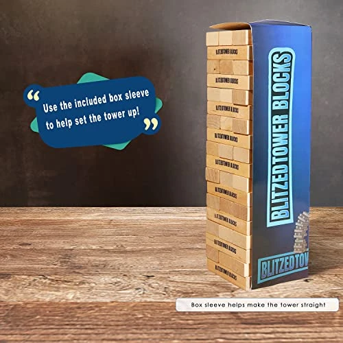 Blitzed Tower Blocks Stacking Party Game | 54 Blocks With Fun Tasks And Entertaining Commands | 4 Colored Glass Cups | Sticker Packet For Customization | Ultimate Game Night Fun 8 Blitzed Tower Blocks Stacking Party Game | 54 Blocks With Fun Tasks And Entertaining Commands | 4 Colored Glass Cups | Sticker Packet For Customization | Ultimate Game Night Fun - Image 6