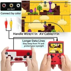 Retro Handheld Game Console 400 Free Classical FC Games Support For Connecting TV & Two Players Portable Video Game Gifts For Adults & Kids Retro Toys By GRABOTE -Folkmanis Toys Shop 5146UDgROUL