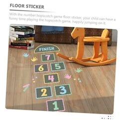 Toddmomy 4pcs Hopscotch Floor Vision Wall Stickers For Kids Hopscotch Mat Sticker By Numbers Hopscotch Lattice Floor Sticker Stickers Floor Decals Decorate Children's Room Paper -Folkmanis Toys Shop 5147ThlPNhL