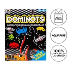 AQUARIUS Space Invaders Dominots Tile Game - Space Invader Themed Tile Game - Family Fun For Kids & Adults - Officially Licensed Space Invaders Merchandise & Collectibles -Folkmanis Toys Shop 514DuHYVkmL