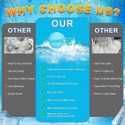 Water Balloons Reusable Magnetic,DHAEY Water Bomb Balloons With Mesh Bag For Kids Adults Outdoor Activities Water Games Toy -12 Pack -Folkmanis Toys Shop 514Gg2WP7hL