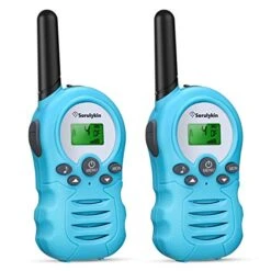 Sorulykin Kids Walkie Talkies 22 Channel, 2 Way Radio Up To 3KM Range Handheld Interphone, Children's Walkie-Talkies For Boys And Girls To Outside Adventure Gear To Camping Hiking Games, Blue 2 Pack