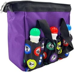 JUNWRROW Bingo Dauber Bags With 6 Exterior Pockets&3 Interior Pockets Black Bingo Tote Bag,Includes 100 Multi-Color Bingo Cards -Folkmanis Toys Shop 514Pr955rRL. AC