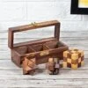 Crocon 3 In 1 Set Wooden Games Brain Teaser Wood Toy Desk Puzzle Educational And Fun Gift Ideas, Handcrafted 3D Brain Teasers For Adults & Kids, Birthday Gift For Kids & Teens -Folkmanis Toys Shop 514ZsyUNlaL