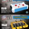 Matty's Toy Stop Deluxe 20" Wooden Table Top LED Light-Up Glow In The Dark Air Hockey (Extra Pucks) & Foosball (Soccer) (Extra Balls) Games Gift Set Bundle - 2 Pack