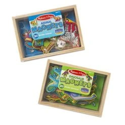 Melissa & Doug Wooden Magnets Set - Animals And Dinosaurs With 40 Wooden Magnets -Folkmanis Toys Shop 514eJdyUx3L